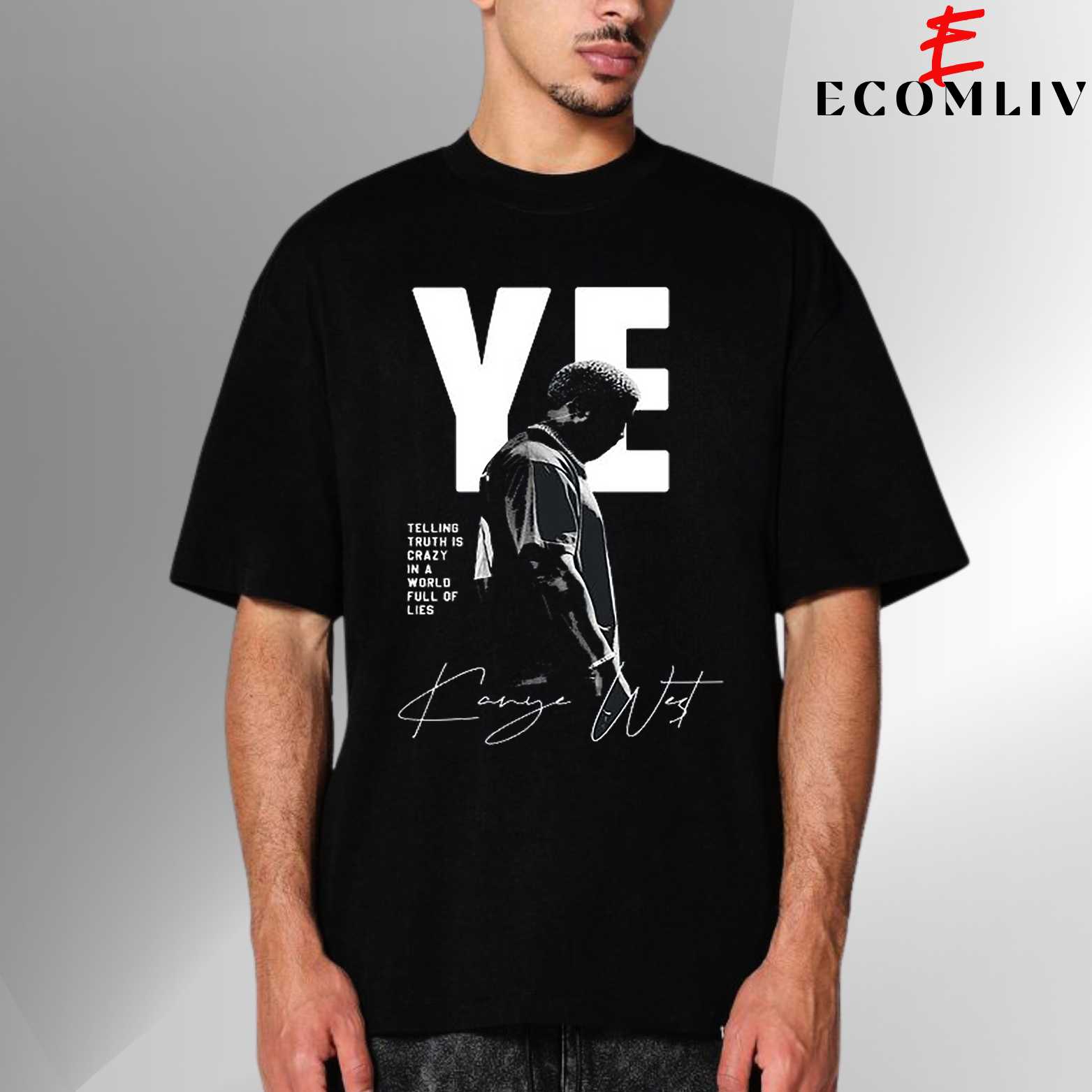Kanye West Vintage Bootleg Rap Tee, Retro 90s Style Graphic T-Shirt, Unisex Streetwear Shirt
